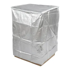 Tvättmaskiner-Tvättmaskinsskydd Vatten Dammskydd Solskydd Dragkedja Oxfordtyg Håll Din Tvättmaskin Ren Tvättmaskinskydd för Hem Kök Silvergrå M