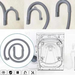 Tvättillbehör-Tvättmaskinsslang Avloppsslang Tvättmaskin 2,5M Avloppsslangförlängning för Tvättmaskiner Disk Bildfärg