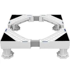 Tvättillbehör-Tvättmaskinsställ, Sockel för tvättmaskin torktumlare kylskåp, Justerbar längd, last 300kg Anti Vib [CO]
