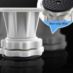 Tvättillbehör-Tvättmaskinsställ, Sockel för tvättmaskin torktumlare kylskåp, Justerbar längd, last 300kg Anti Vib [CO]