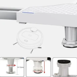 Tvättillbehör-Tvättmaskinsställ, Tvättmaskin Torktumlare Kylskåp, justerbar längd, last 300 kg Anti Vib