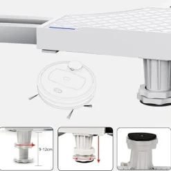 Tvättillbehör-Tvättmaskinsställ, Tvättmaskin & Torktumlare & Kylskåp, Justerbar Längd, Belastning 300 kg Anti-Vibration