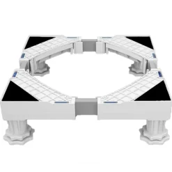Tvättillbehör-Tvättmaskinsställ, Tvättmaskin Torktumlare Kylskåpsunderrede, Justerbar Längd, Last 300kg Anti Vib
