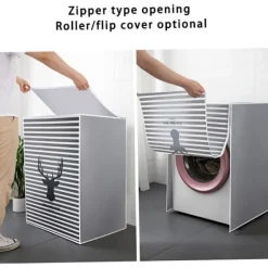 Tvättmaskiner-Tvättmaskinstäcke, Tvättmaskin/Torktumlare Skyddande Dammskydd
