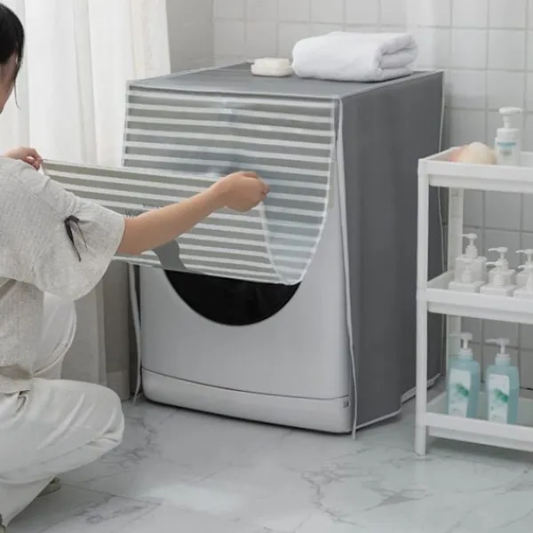 Tvättmaskiner-Tvättmaskinstäcke, Tvättmaskin/Torktumlare Skyddande Dammskydd