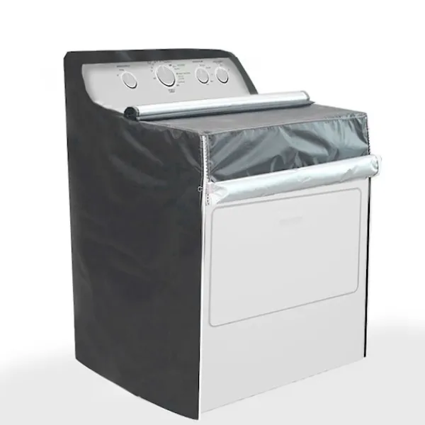 Tvättmaskiner-Tvättmaskinsöverdrag för toppmatad maskin, tvättmaskinsöverdrag med dragkedja i tjockare tyg