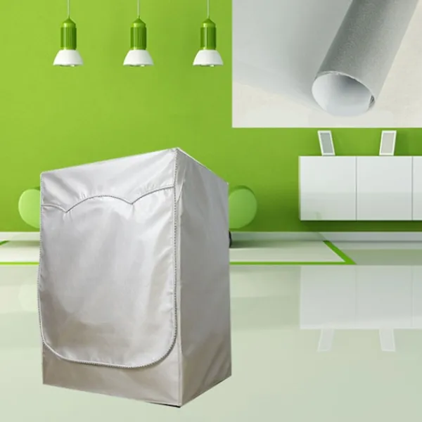 Tvättmaskiner-Tvättmaskinsöverdrag Vattentätt Dammtät solkräm för helautomatisk tvättmaskin Silvering Oxford tyg Piping Dragkedja L