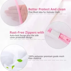 Tvättillbehör-*Tvättpåsar i nättyg för tvätt - 5-pack (1XL+2L+2M) Återanvändning*