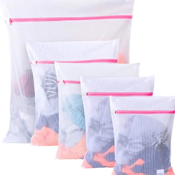 Tvättillbehör-*Tvättpåsar i nättyg för tvätt - 5-pack (1XL+2L+2M) Återanvändning*