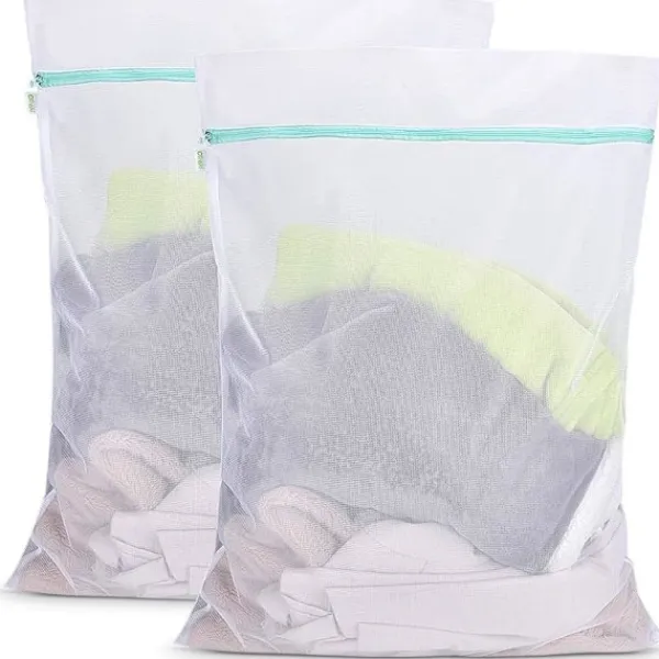 Tvättillbehör-Tvättpåsar 60x80cm 2-pack Nät Tvättpåse Stor Storlek
