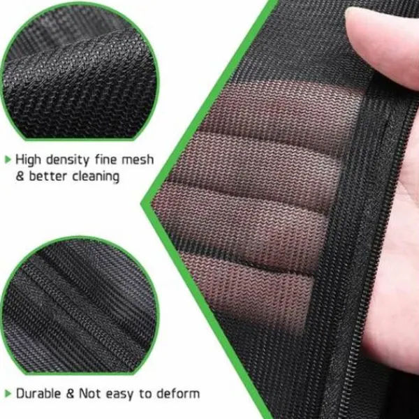 Tvättillbehör--Tvättpåse Tvättmaskin Set med 2 Mesh Tvättpåse Tvättpåsar med dragkedja Tvättpåse XL Stor storlek för ömtåliga blusar skjortor (60x60cm, svart)