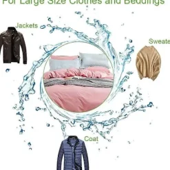 Tvättillbehör-Tvättsäck 2 Stycken Tvättkassar Återanvändbara Tvättnät Med Dragkedja-60X80 Cm