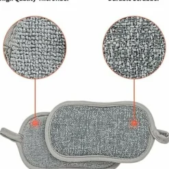 Svampar & Dukar-Tvättsvampar för diskmaskin, 6 dubbelsidiga, icke-reporande skrubbdyna, antibakteriell mikrofibersvamp, kök