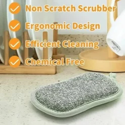 Svampar & Dukar-Tvättsvampar för diskmaskin, 6 dubbelsidiga, icke-reporande skrubbdyna, antibakteriell mikrofibersvamp, kök