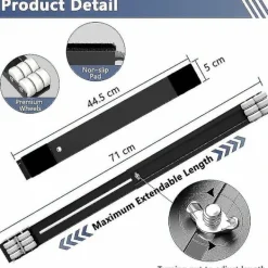 Tvättmaskiner-Tvättutrustningsbas med broms, justerbar mobil bas för tvättmaskin, torktumlare, kylskåp, belastning 300 kg, svart