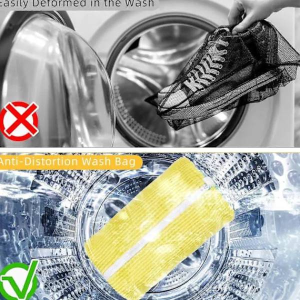 Tvättillbehör-Tvättväska för sneakers, 2-pack tvättpåsar med dragkedja, skotvättpåse, tvättväska för sneakers för tvättmaskin