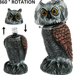 Skadedjur & Insekter-Uggla Skräm fågel kontroll enheter med 360° svängbart huvud vattentätt falsk uggla