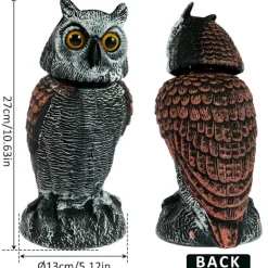 Skadedjur & Insekter-Uggla Skräm fågel kontroll enheter med 360° svängbart huvud vattentätt falsk uggla