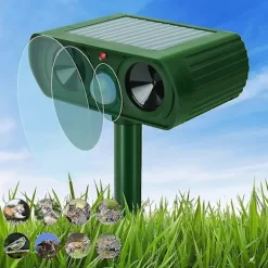 Skadedjur & Insekter-Ultraljud Kattskrämma, Solar Djurfördrivare Ultraljudsskydd Vattentät Med Rörelsedetektor Och Blixt, Mårdskrämma Solar Djuravvisare Hundskr