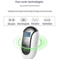 GIFT OF G Skadedjur & Insekter-Ultraljud Myggavvisare, Elektronisk Musavvisare, Myravvisare, Flugavvisare, Spindelavvisare, Kackerlacksavvisare, Svart