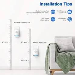 Skadedjur & Insekter-Ultraljud skadedjursbekämpare, elektroniska insektsfällor, 4-pack för inomhusbruk, plug-in mygg- och spindelavvisare, effektiv råttavvisare