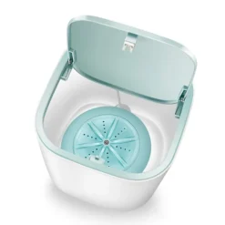 Tvättmaskiner-Ultraljud Turbin Tvättmaskin Mini Turbo Bärbar Tvättmaskin för Underkläder Babykläder USB-driven Rese RV Camping Tvättmaskin