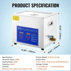 OEM Städmaskiner-Ultraljudsrenare, Kraftfull 600W Ultraljudseffekt, Stor 27,2L Kapacitet,10 liter