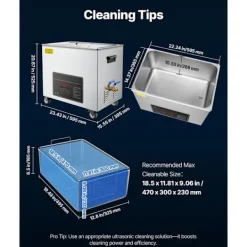 DUOKU Städmaskiner-Ultraljudsrengörare 50 L--Ultraljudsrengöringsapparat 840 W 40 kHz-med Digital Skärm-i Rostfritt Stål