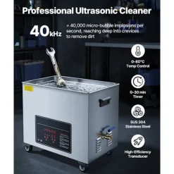 DUOKU Städmaskiner-Ultraljudsrengörare 50 L--Ultraljudsrengöringsapparat 840 W 40 kHz-med Digital Skärm-i Rostfritt Stål