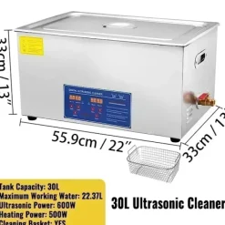 OEM Städmaskiner-Ultraljudsrengörare, 10L kapacitet, 240W effekt,30L-600W