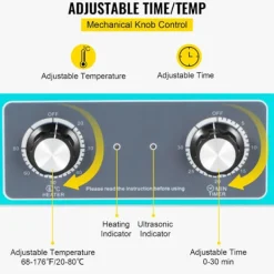 DUOKU Städmaskiner-Ultraljudsrengörare--30 L-Digital Timer och Värme-Rostfritt stål-Knappkontroll
