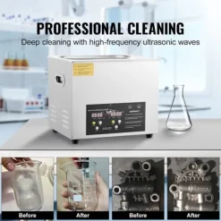 DUOKU Städmaskiner-Ultraljudsrengörare--10 L-Digital professionell laboratorierengörare med timer