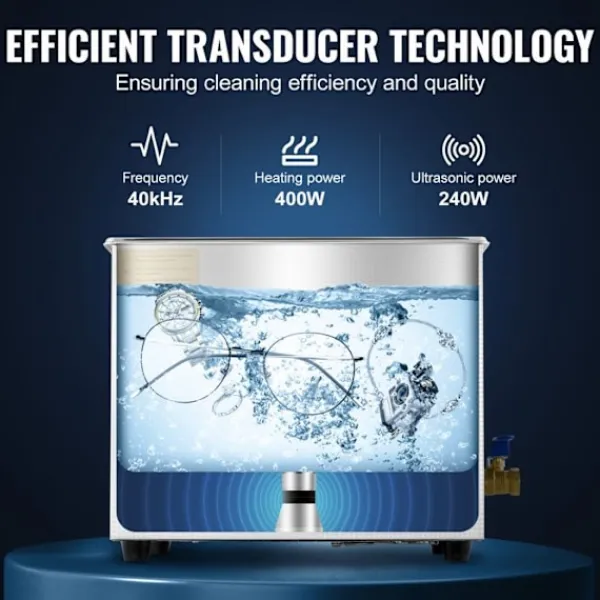DUOKU Städmaskiner-Ultraljudsrengörare--10 L-Digital professionell laboratorierengörare med timer