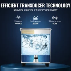 DUOKU Städmaskiner-Ultraljudsrengörare--2 L-Digital professionell laboratorierengörare med timer-Värme 100 W