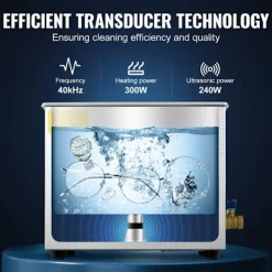 DUOKU Städmaskiner-Ultraljudsrengörare--9.5 L-Rostfritt Stål-med Digital Termostat och Smyckenrengöring