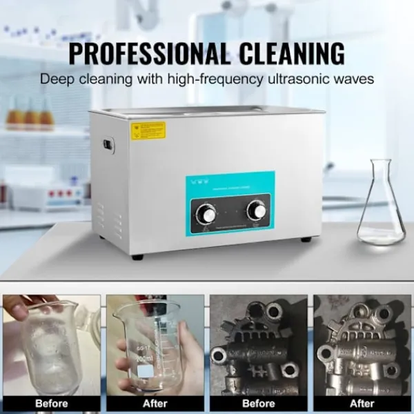 DUOKU Städmaskiner-Ultraljudsrengörare--30 L-Kraftfull Ultraljudsrengöringsmaskin-för Djupa Delar, Smycken, Glasögon