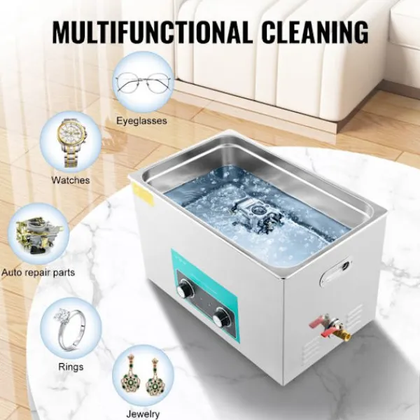 DUOKU Städmaskiner-Ultraljudsrengörare--30 L-Kraftfull Ultraljudsrengöringsmaskin-för Djupa Delar, Smycken, Glasögon