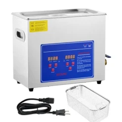 DUOKU Städmaskiner-Ultraljudsrengörare--6 L-Digital Timer och Värme-Rostfritt Stål-40kHz