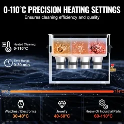 DUOKU Städmaskiner-Ultraljudsrengörare--10 L-Sonic Kavitation Maskin 240W med Värme och Timer