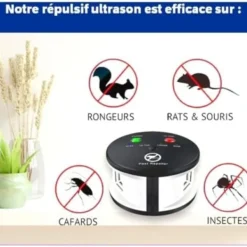 Skadedjur & Insekter-Ultraljudsskrämma 360° mot råttor, möss, gnagare, kackerlackor och insekter. Kraftfulla variabla frekvenser, en räckvidd på 550 m2.