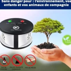 Skadedjur & Insekter-Ultraljudsskrämma 360° mot råttor, möss, gnagare, kackerlackor och insekter. Kraftfulla variabla frekvenser, en räckvidd på 550 m2.