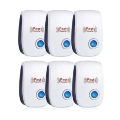 Skadedjur & Insekter-Ultraljudsskrämma, 6-pack Ultraljuds Musavvisare, Effektiv Mot Möss, Råttor, Flugor, Spindlar, Säker och Giftfri