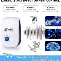 Skadedjur & Insekter-Ultraljudsskrämma, Ultraljud Möss Set Om 6, Ultraljud Möss Och Råttor Effektivt Mot Möss, Råttor, Flugor, Myggor, Skadedjur, Spindlar, Kackerlackor