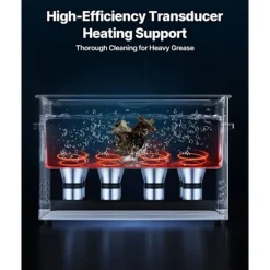 DUOKU Städmaskiner-Ultraljudstvätt 30 L--Rengöringsapparat 480 W 40 kHz-med korg och digital skärm-i rostfritt stål