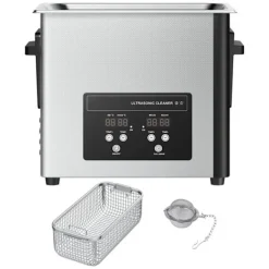 DUOKU Städmaskiner-Ultraljudstvätt 6 L--Ultraljudsrengöringsapparat 120 W 40 kHz-med Digital Skärm-i Rostfritt Stål