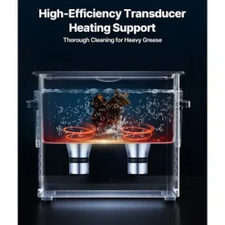DUOKU Städmaskiner-Ultraljudstvätt 6 L--Ultraljudsrengöringsapparat 120 W 40 kHz-med Digital Skärm-i Rostfritt Stål