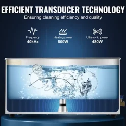 DUOKU Städmaskiner-Ultraljudstvätt-- 22 L-Professionell Kontrollenhet med Värme och Timer-Rostfritt Stål 304