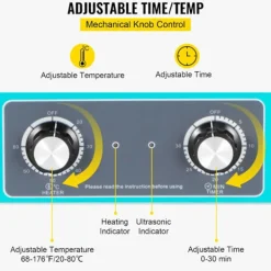 DUOKU Städmaskiner-Ultraljudstvätt--6,5 L-Digital Timer och Värme-Rostfritt stål
