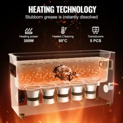 DUOKU Städmaskiner-Ultraljudstvätt--10 L-Digital Rengöringsmaskin 300W med Värme och Timer