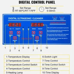 DUOKU Städmaskiner-Ultraljudstvätt--15 L-Rostfritt Stål-med Digitaltimer och Smyckesrengöring